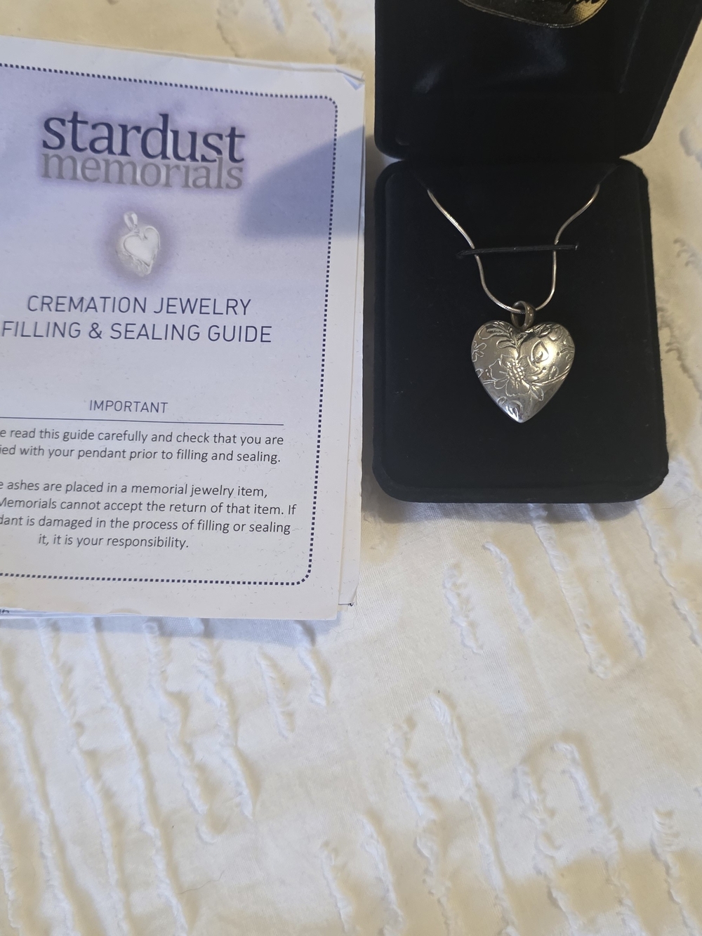 Silver Floral Heart Pendant Necklace